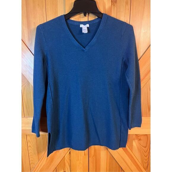 J. Jill womens Wool Silk Blend long sleeve Pullover sweater Size Small  V-Neck ( - Picture 1 of 6